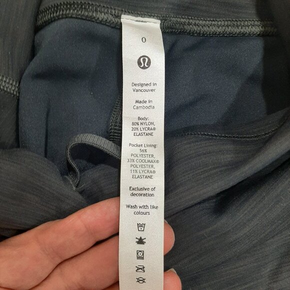 Lululemon high waisted charcoal grey minimalist shorts - Picture 7 of 12